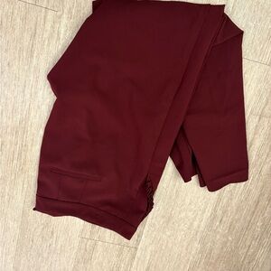 Zac & Rachel Deep Red Cropped Pants